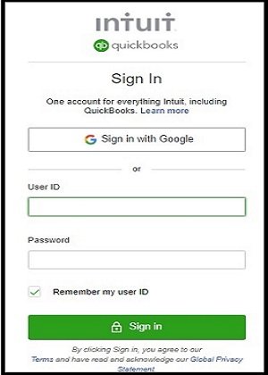 Login into your QuickBooks account