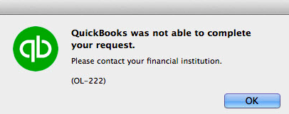 QuickBooks error code ol 222
