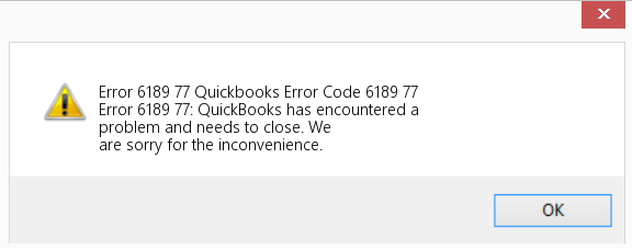 QuickBooks Error Code 6189 77