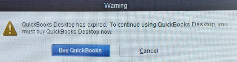 QuickBooks Desktop has Reached the Expiration Date Error Message
