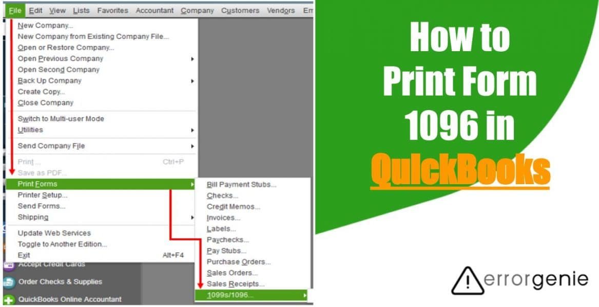 Errorgenie-How to Print Form 1096 in QuickBooks