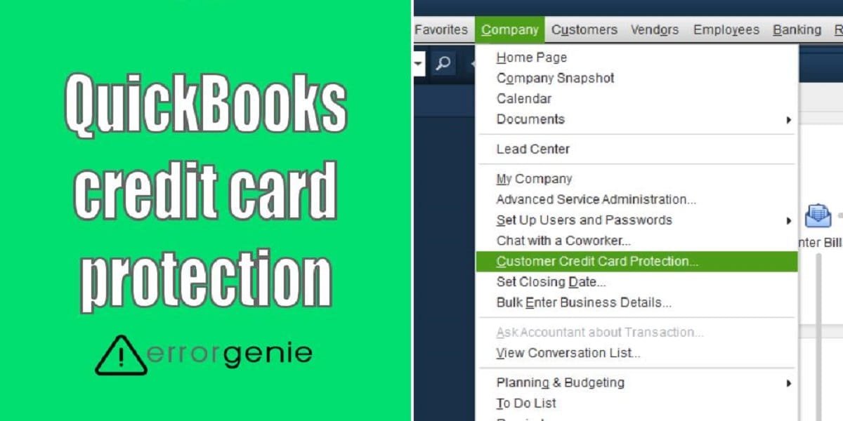 Quickbooks Credit Card Protection Feature