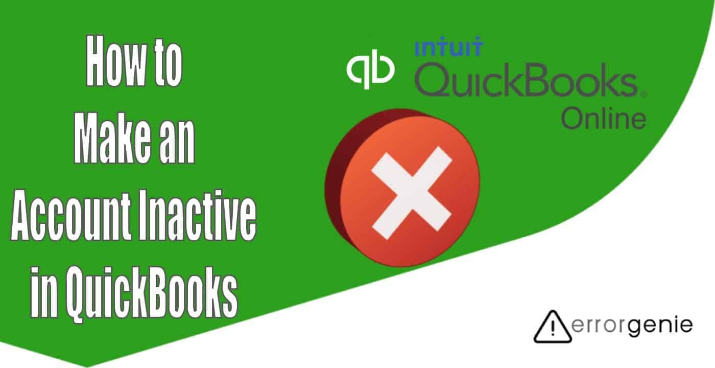 How to Make an Account Inactive in QuickBooks Online?