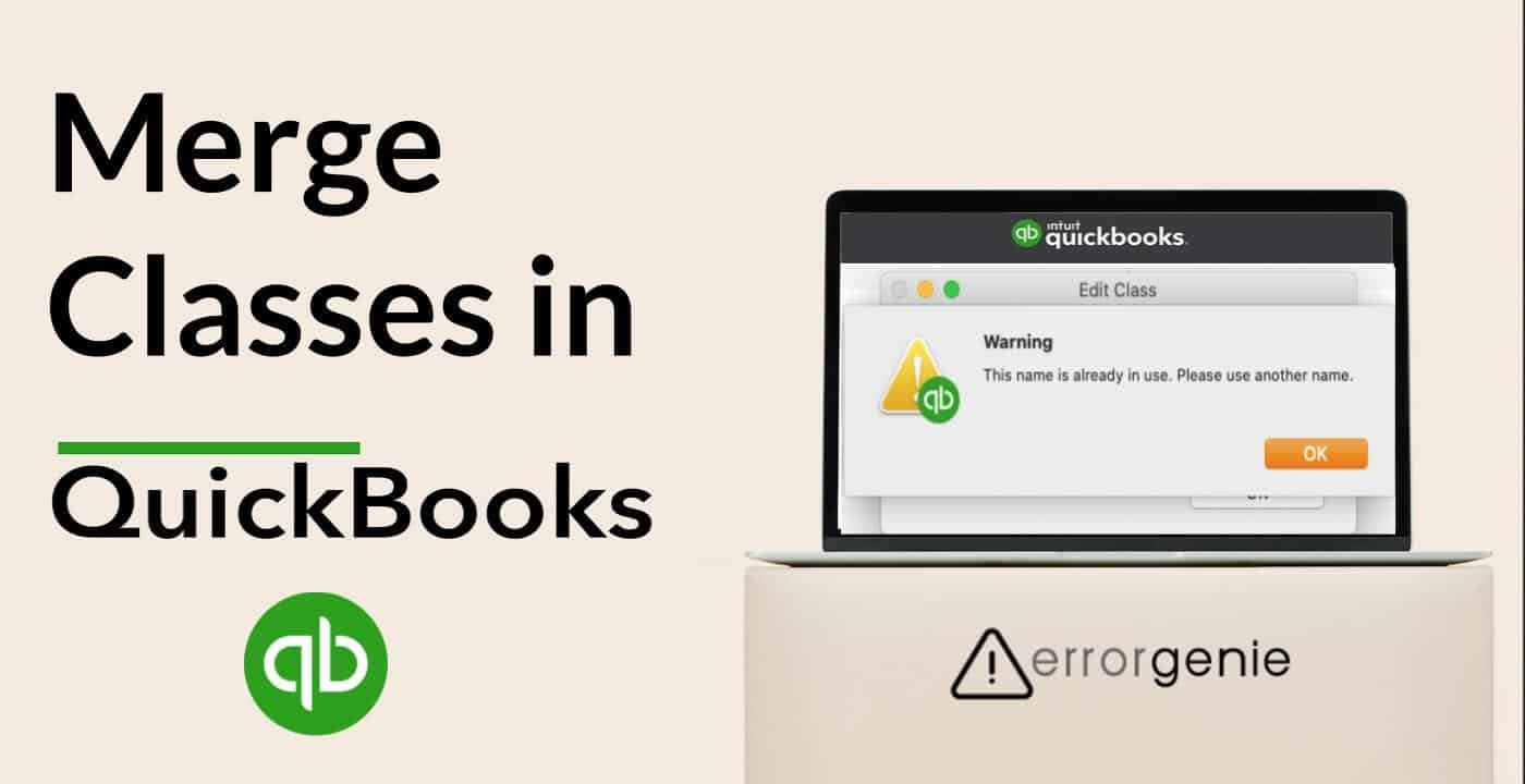 Errorgenie-How to Merge Classes in QuickBooks