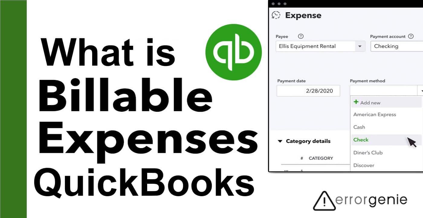 Errorgenie-What is Billable Expense Income in QuickBooks